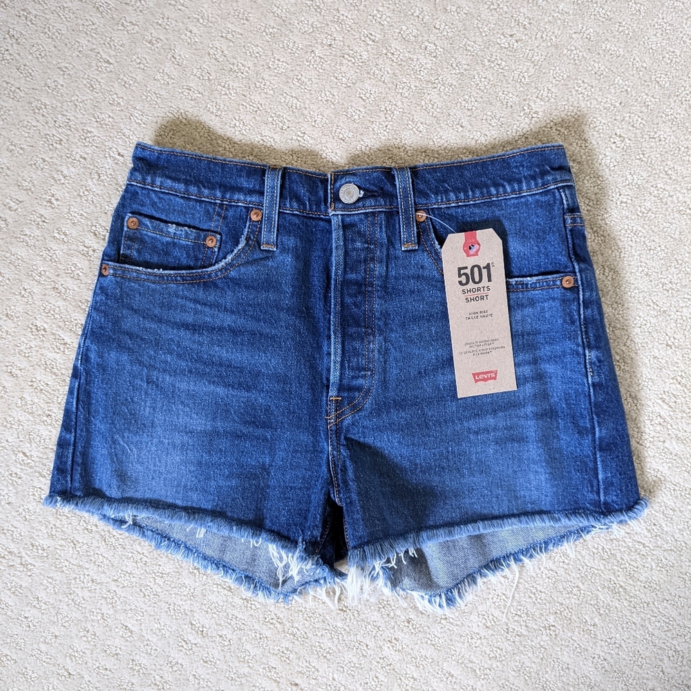Levi's 501 high-waisted denim shorts